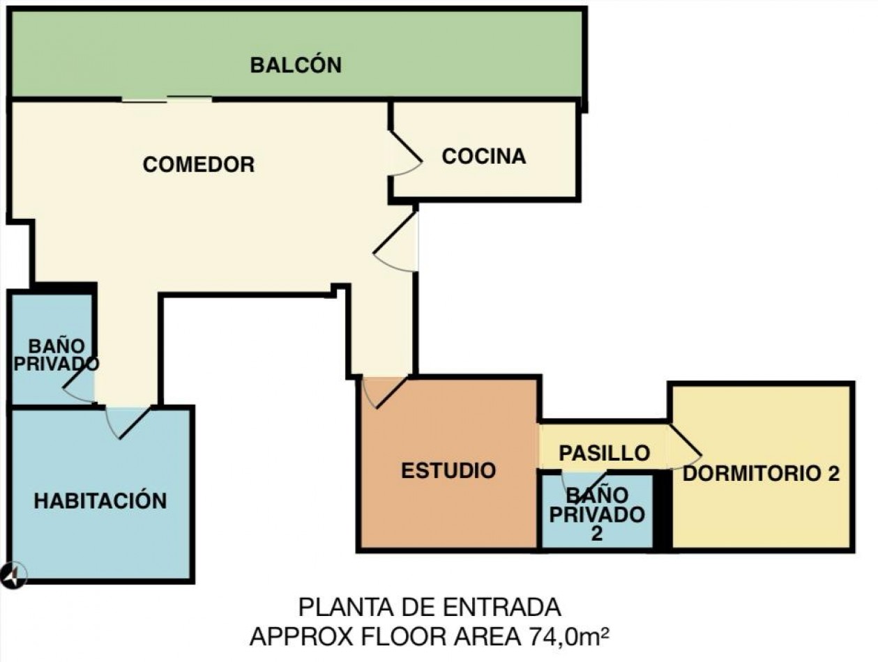QUIRNO COSTA 1200, VENTA DEPTO DE TRES AMBIENTES Y ESCRITORIO