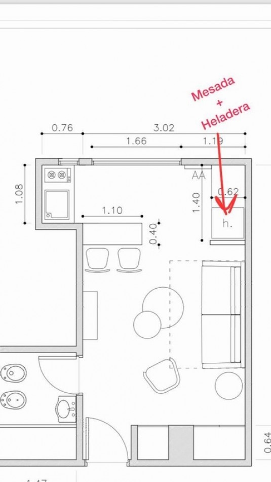 Av Callao 255,  VENTA 1 AMB APTO PROF/VIVIENDA